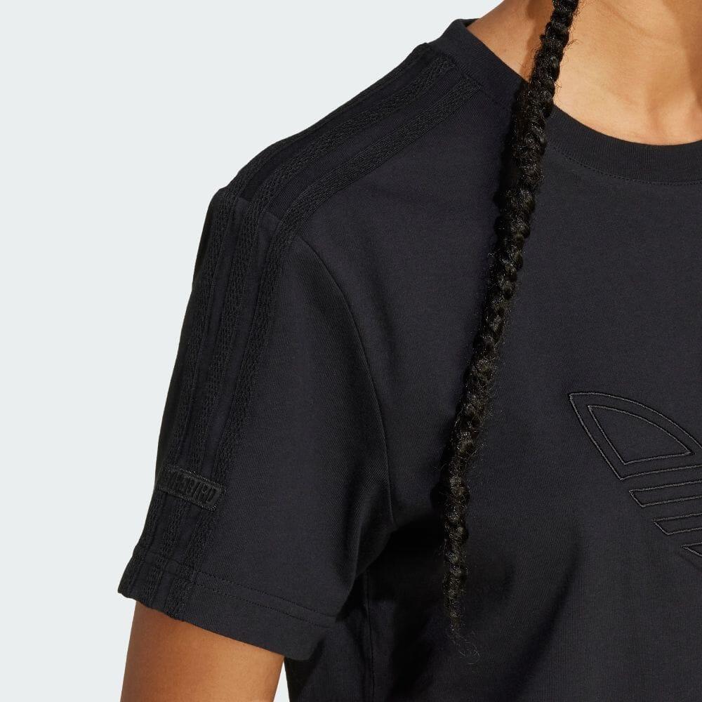 Adidas Loose Comfortable Round Neck Short Sleeve T-Shirt Women Tops Black IW5520