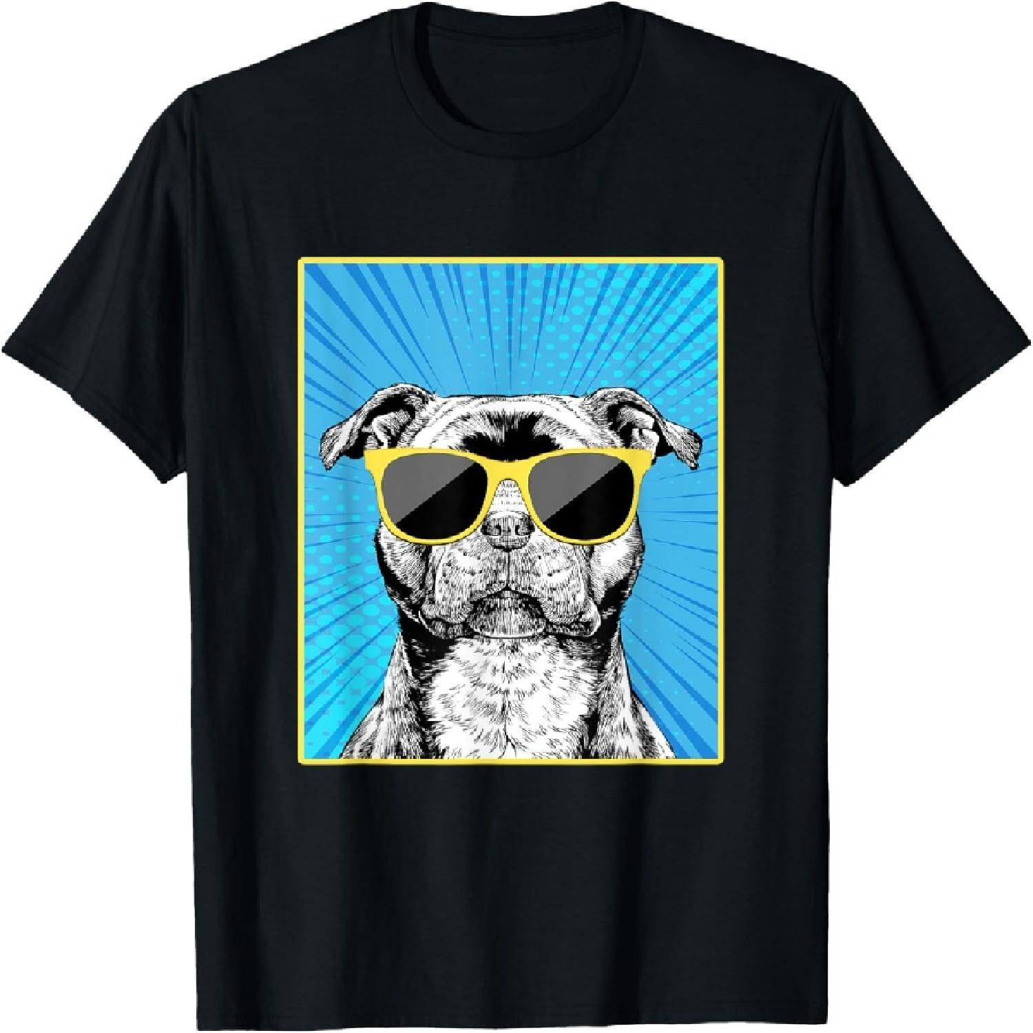 

Staffordshire Bull Terrier Portrait Pop Art Staffy Dog Lover T-Shirt for Men Women Kids XXXXXL різнокольоровий