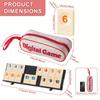 AIUAZA Player Rummikub Rummikub Game Portable Rummikub Travel Game 4 Tile Classic Player Board Includes Digital Mahjong Cards 2-4 Game, 106-Piece Set,