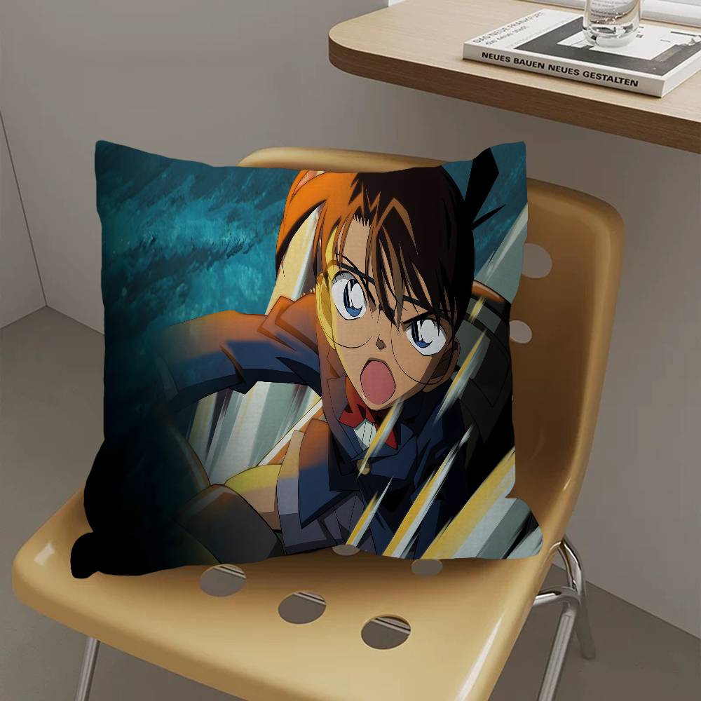 3D D-Detektiv Conan Anime Kissenbezug Auto Überwurfskissenbezug für Sofa Auto Weihnachtsgeschenk 40x40cm 45x45cm
