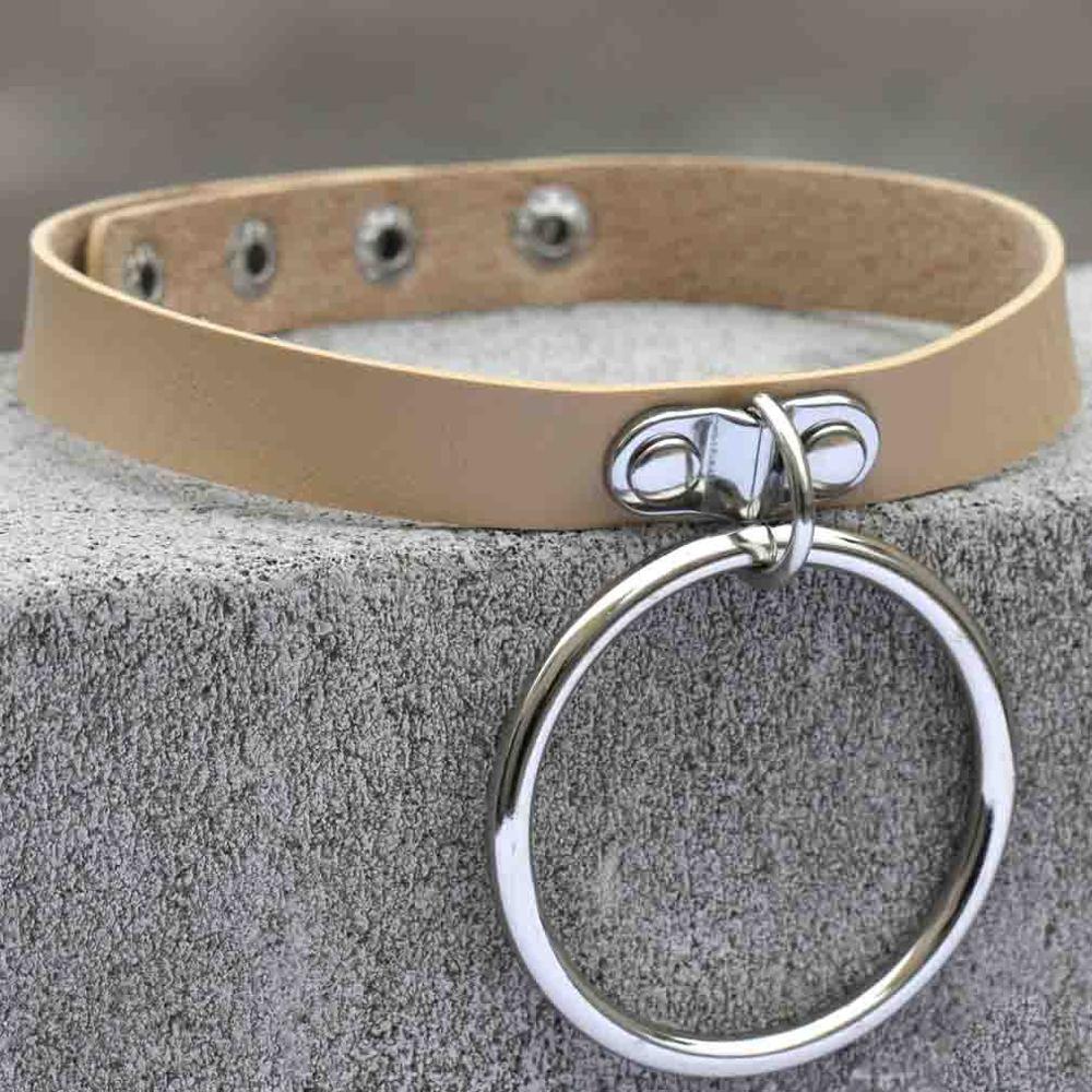 Schwarzer Leder Goth Choker Punk Harajuku Halsband Gothic Halskette Grunge Choker Cosplay Party Festival Schmuck
