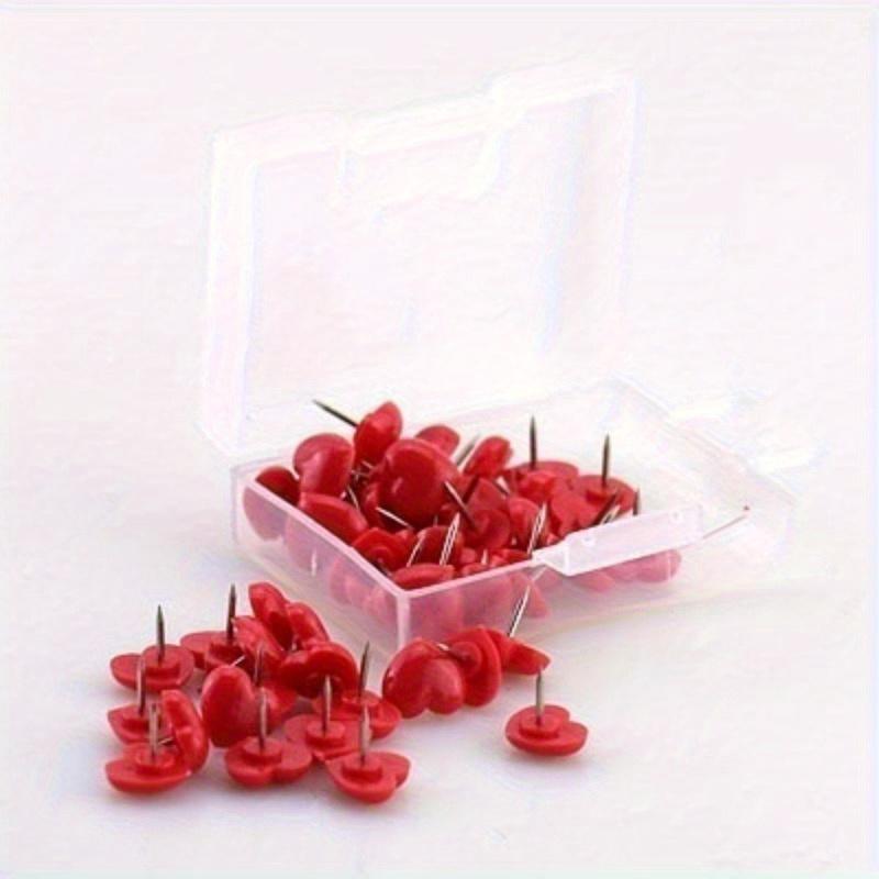 Heart shape 50pcs Plastic Quality Cork Board Safety Colored Push Pins Thumbtack Office School Accessories Supplies
