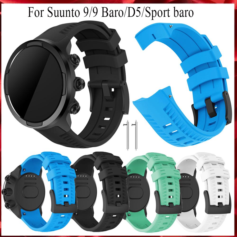 

Fashion Silicone original strap 24mm watchband For Suunto 9/9 Baro/D5/Sport baro/spartan sport/Spartan Sport Wrist HR bracelet небесно-голубой