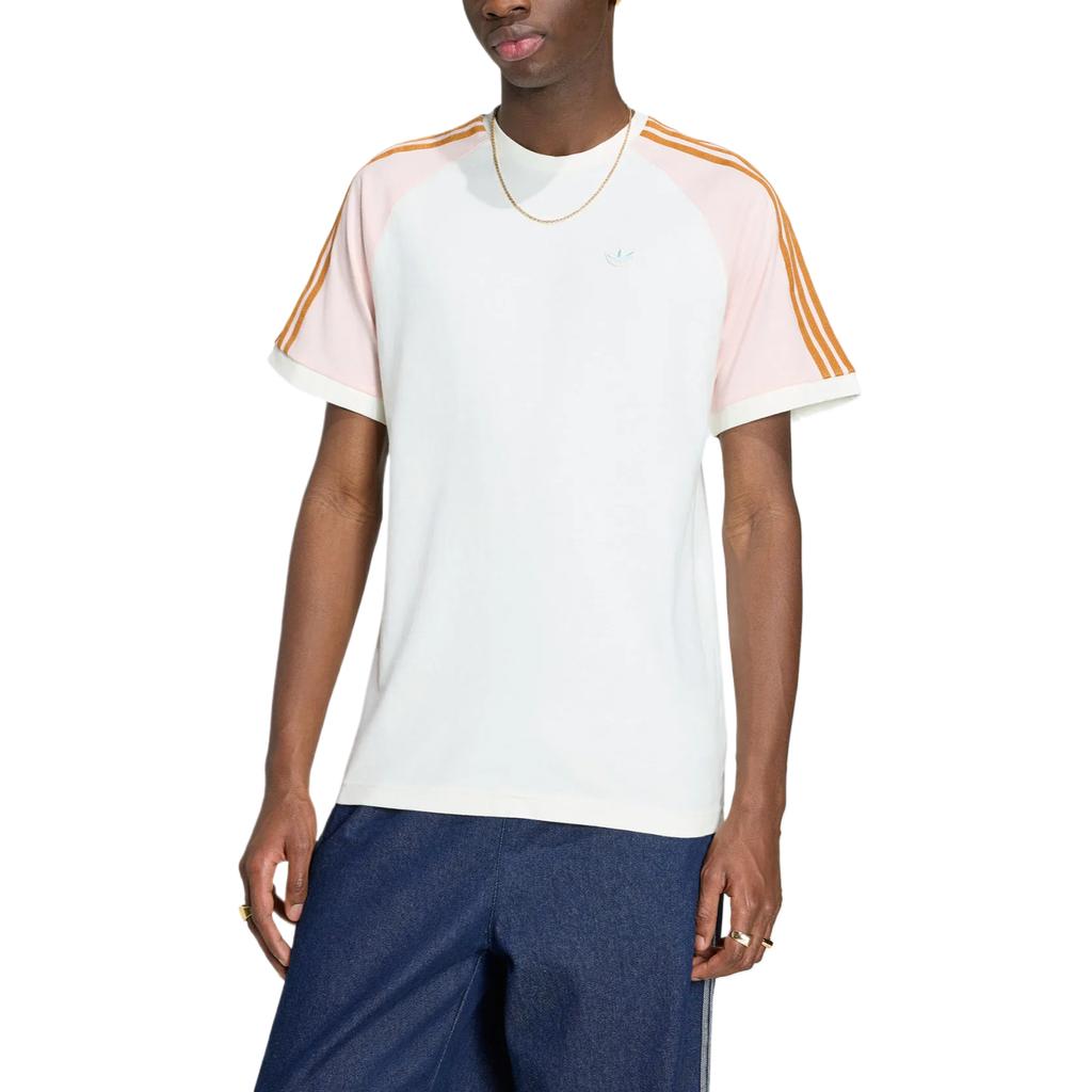 Adidas Originals Washed Cali Color Block Pullover Crew Neck T-Shirt Men tops KX1259