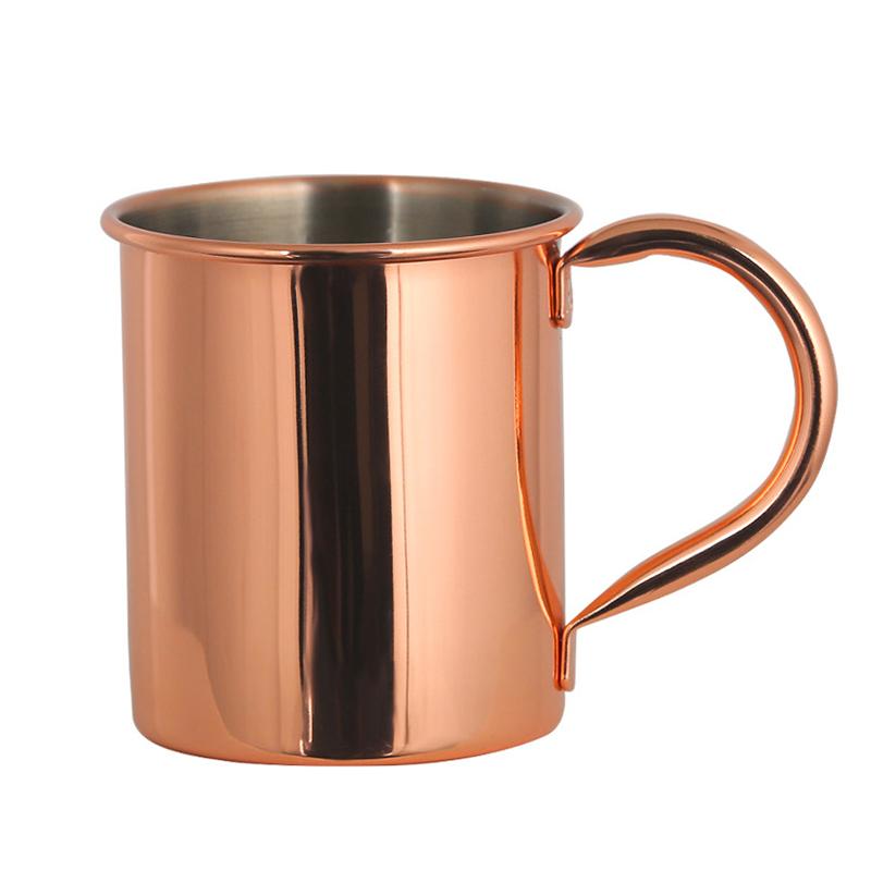 410ml 100% Copper Moscow Mule Mug Cocktail Wine Cup Hammered Coppery Beer Mugs Coffee Mug Milk Cup Bar Cup Outdoor Tableware