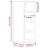 VidaXL Hanging Cabinet "Riga" White 20 X 29.5 X 60 Cm Engineered Wood 854157
