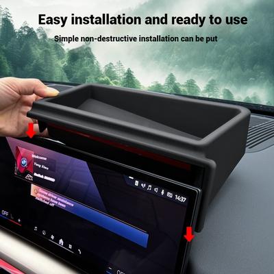 Für BMW 5er G60 2025 Mittelkonsolenablage Armaturenbrettablage Organizer Am Armaturenbrett montiertes Brett Handyhalter Auto Aufbewahrungsbox