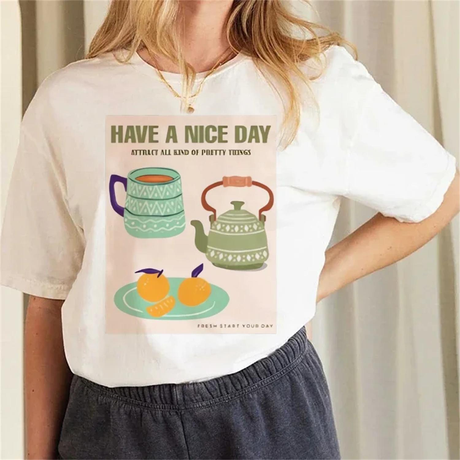 

2025 Women s Printed Regular Simple and Versatile Cartoon Cute Printed Style Basic Women s Casual O-Neck Short Sleeved T-Shirt XXXXXL білий