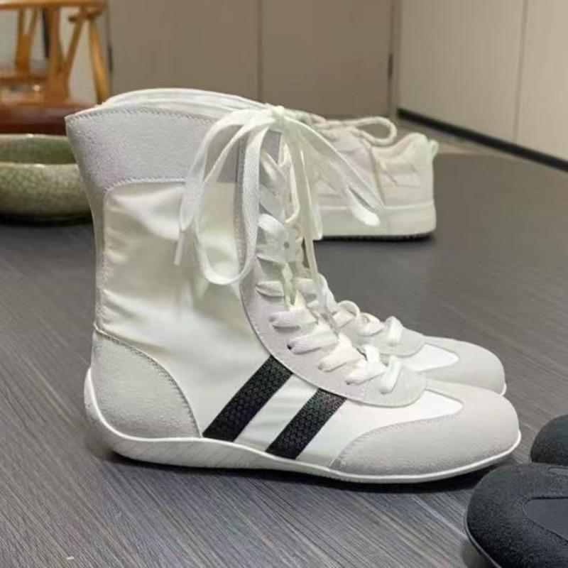 

9 retro boxing shoes new short boots trendy fashion versatile casual shoes 40 белый