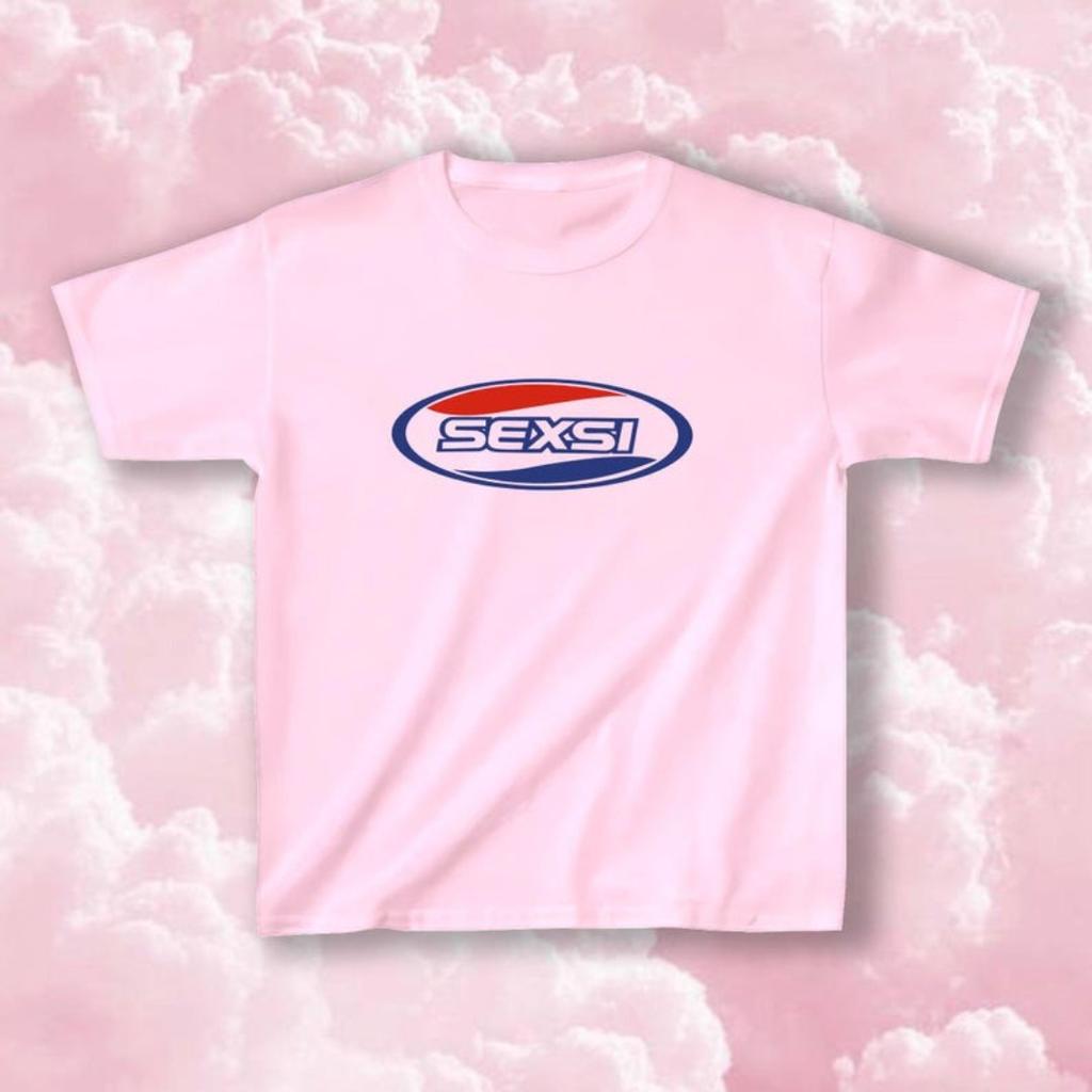Funny Sexsi Y2K Women's Fitted T-shirt Cute Girly Funny Meme Tee Shirt Oversized Streetwear Trendy Fashion Short Sleeve Female Male Clothing
