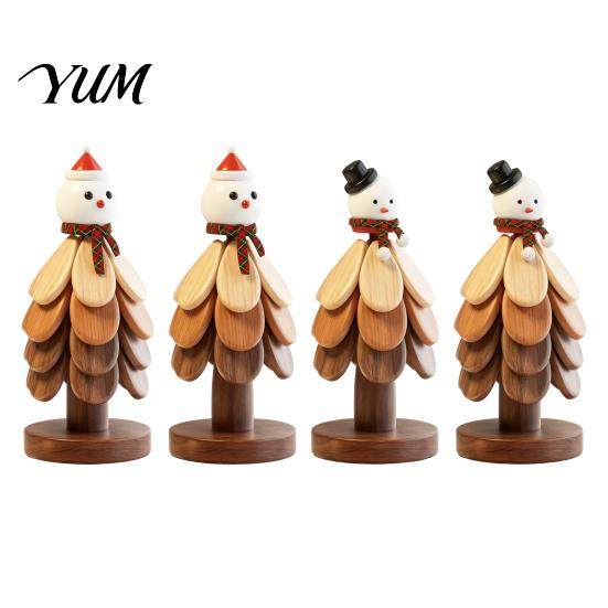Natural Pine Wood Hot Pad Collapsible Wooden Trivets for Dishes, Tree-Shaped Heat Resistant Potholders, Christmas Tree Shaped Kitchen Decor