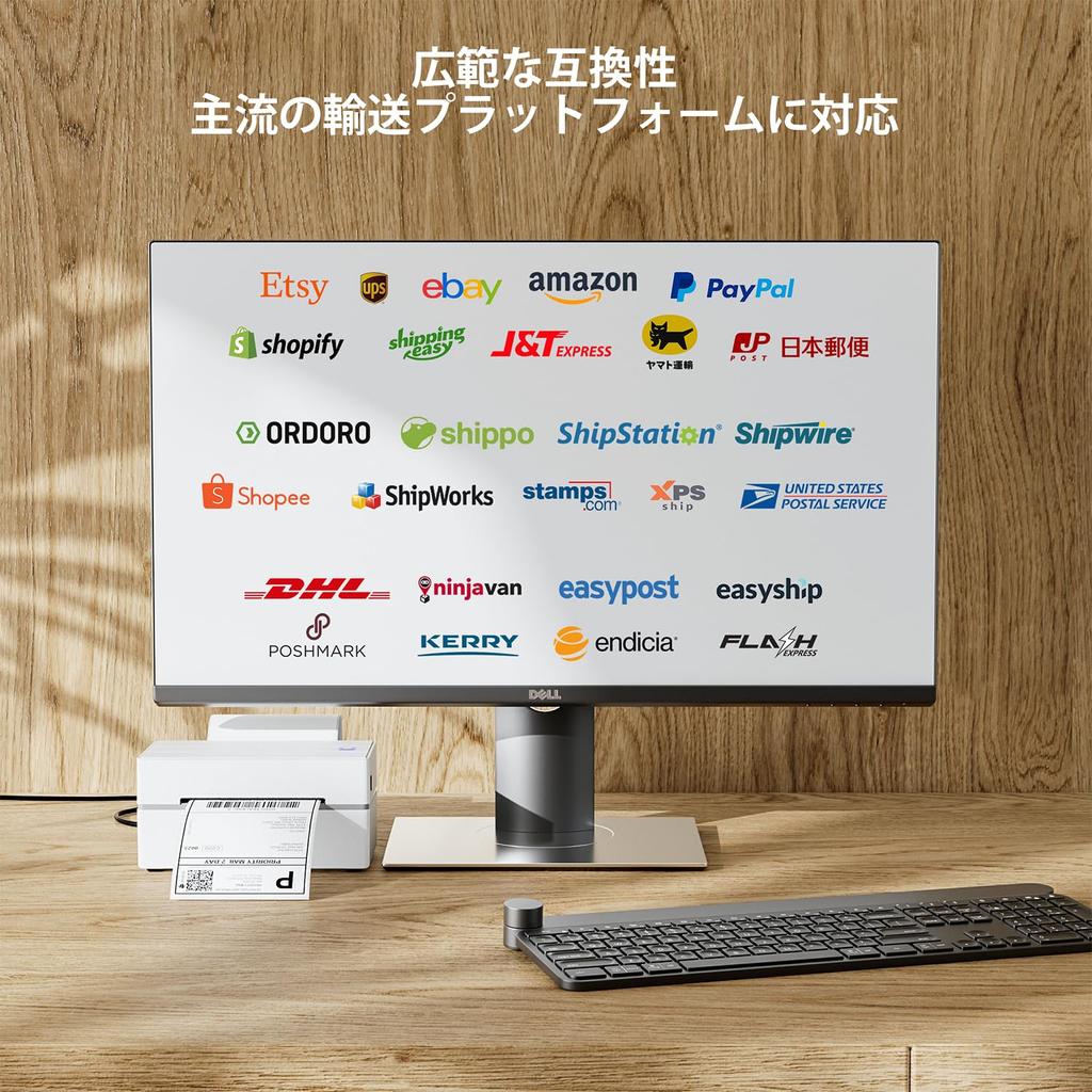 MUNBYN Bluetooth Label Printer High Speed Printing One Click Settings For Home Office Compatible with Japan Post Width 108mm Compatible with A6 Label
