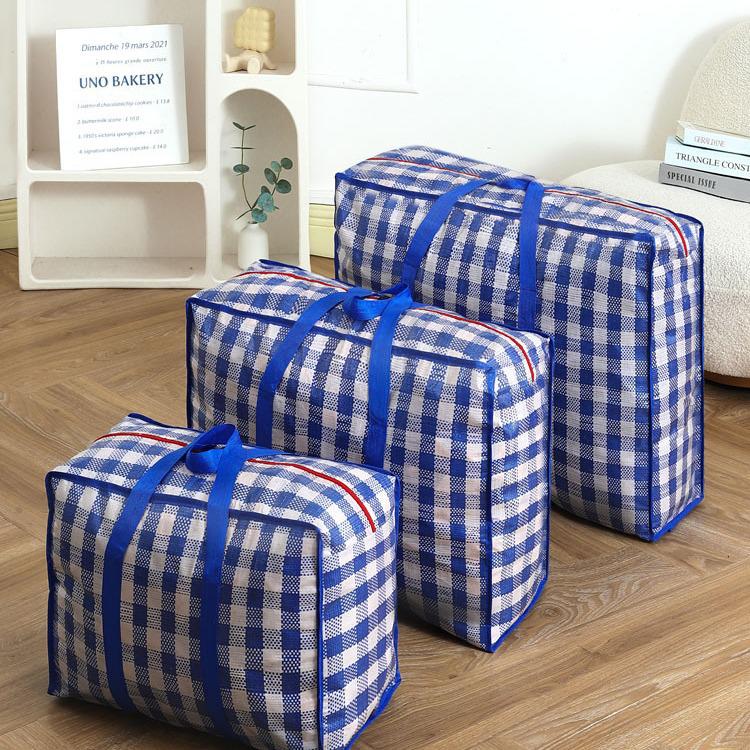 Cotton Woven Travel Storage Bag for Quilts and Clothes