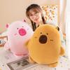 Winter Capybara Hand Warmer Plush Toy: Cute Anti-Freeze Hug Pillow for Students