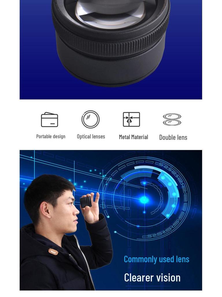 High-Power Handheld Magnifying Glass Set for Jewelry and Reading