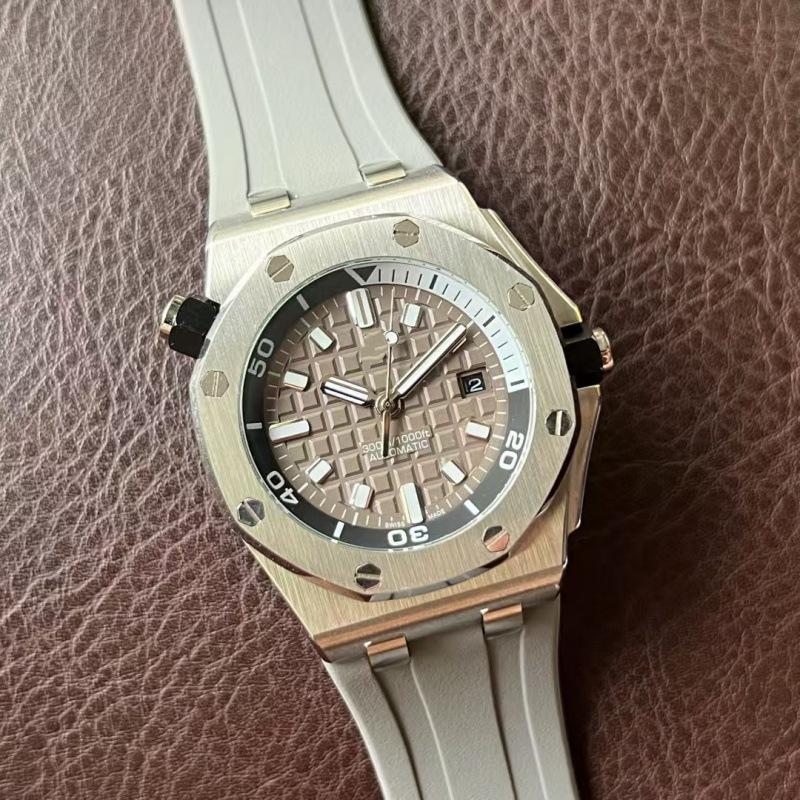 Pánské automatické mechanické hodinky Royal Oak A-P řady 15720 s kalendářem a svítícím silikonovým velkým ciferníkem