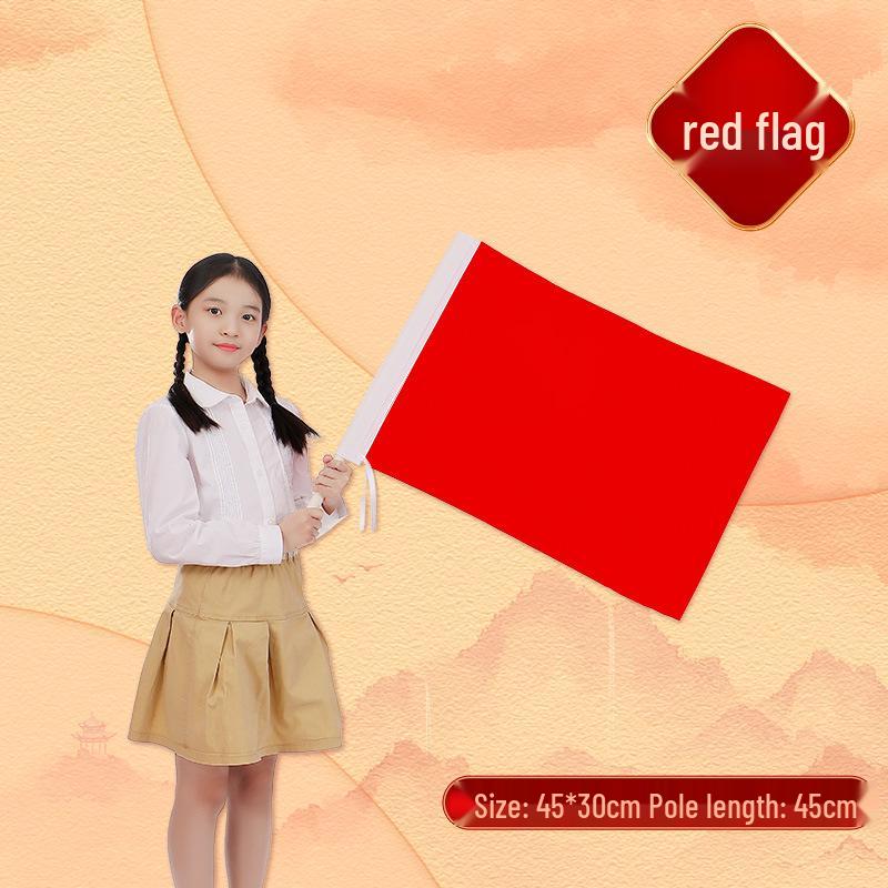 

Hand-Cranked Double-Sided Red and Yellow Flag with Pole - Performance Prop for Kindergarten Sports Meets 0x0cm