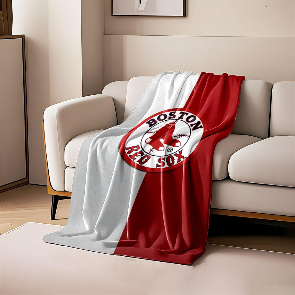 Boston Red Sox Team Logo Blanket Print Blanket Soft and Cozy Perfect for the Living Room Bed Sofa or a Nap,gift