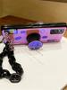Blue Ray Cartoon Camera Holder Phone Case For Samsung Galaxy Z Fold 3 2 5g Glossy Imd Shockproof Protection Chain Cover