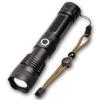 XHP50 Aluminum Alloy Telescopic Flashlight LED Power Display USB Rechargeable Strong Light Flashlight