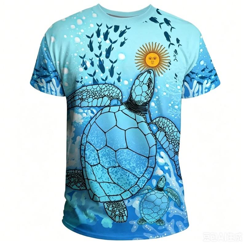 T Shirt with Argentina Coat of Arms Summer Fashion Family Style Adults Kids Fashion Soccer Jersey Unisex for Fitness Running