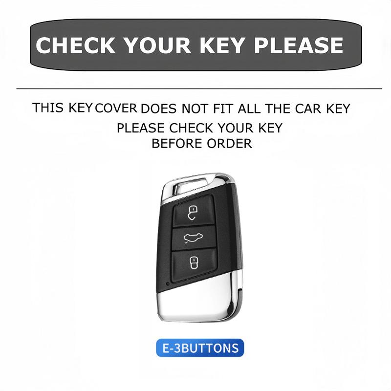 Leather Car Key Case for VW Volkswagen Golf 7 8 MK7 MK8 Passat B8 Tiguan Arteon Jetta A7 Polo MK6 Touran Caddy Key Cover Holder