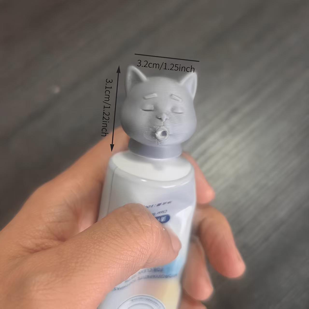 

Cat-Shaped Toothpaste Dispenser: Fun, Creative Bathroom Accessory for Pet Lovers серый