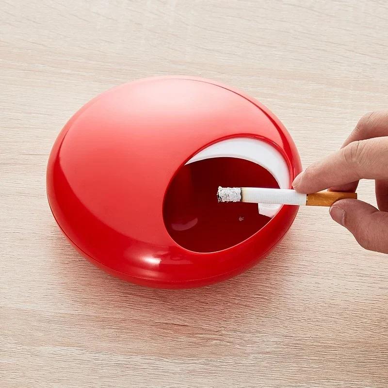 Creative Portable Ashtray, Outdoor, Windproof, Oval Model, Living Room, Study, Office, Desktop Decoration Accessories, Gift