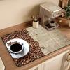 Kaffemaskine Vandabsorberende og Afløbsmåtte Bordplade Opvaske Tørremåtte, Kiselgur Køkken Skridsikker Måtte, Nem At Rengøre og Vaskbar Afløbsmåtte