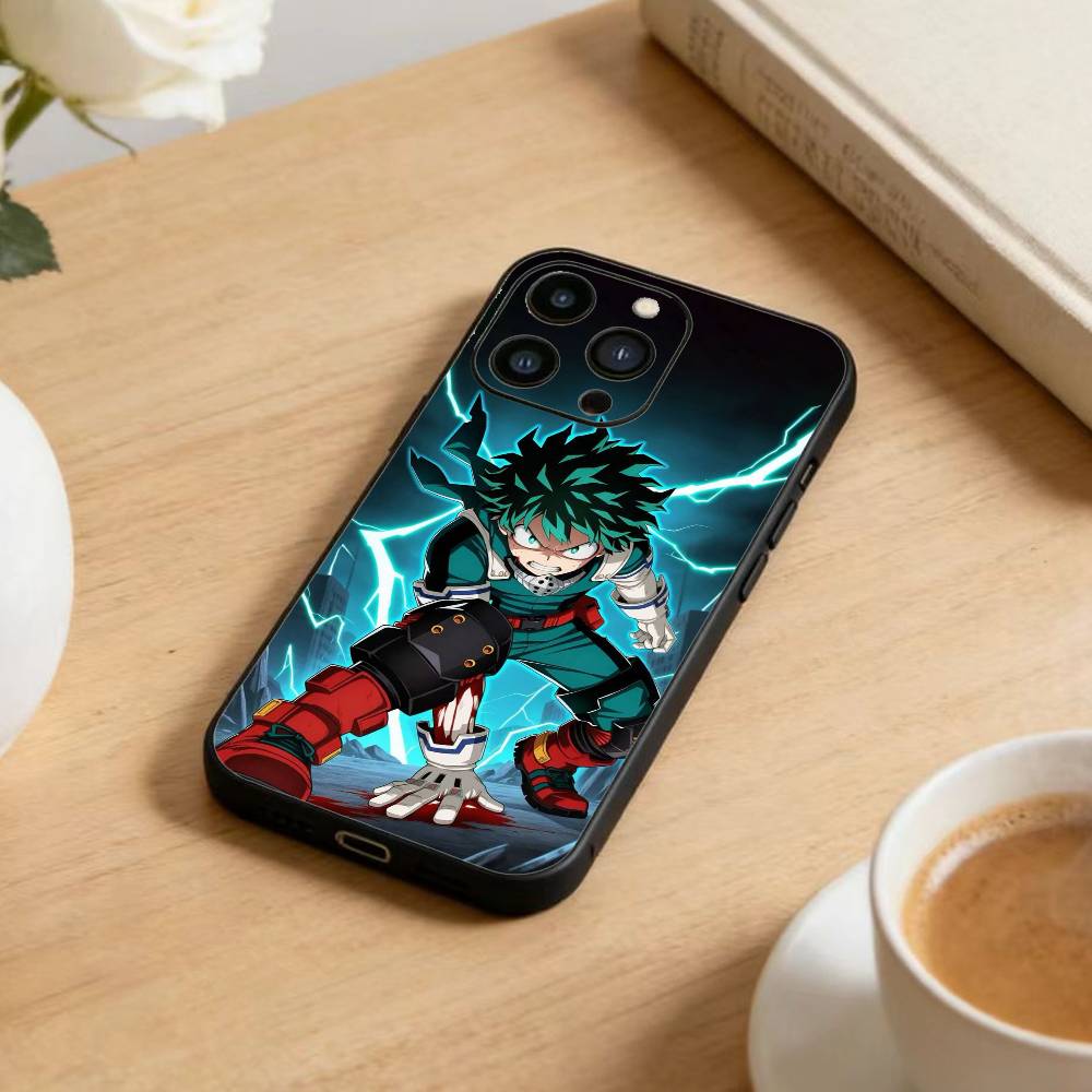 Katsuki Bakugo Hero Academia Handyhülle Für iPhone17,16,15,14,13,12 Plus,Max Weiches Silikon Schwarze Hülle