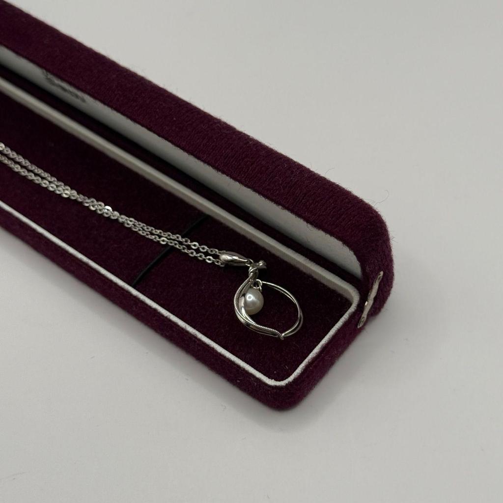 Used TASAKI SHINJU Freshwater Pearl 6mm Bead Design Necklace Pendant Silver SILVER Gem Jewelry Accessories Wedding Party Formal [Used]