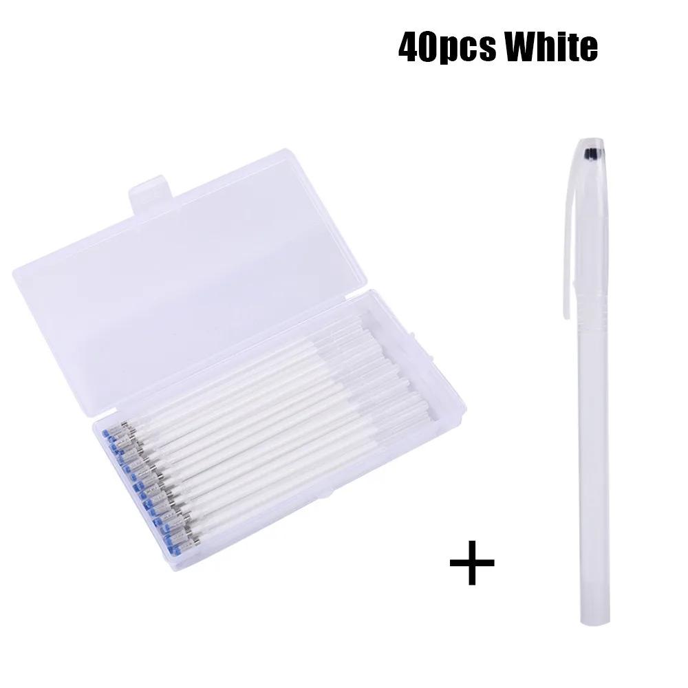 

40Pcs Coarse Rod Heat Erasable Marking Pen Fabric Sewing 13cm High Temperature Disappearance Refill Marker Pen