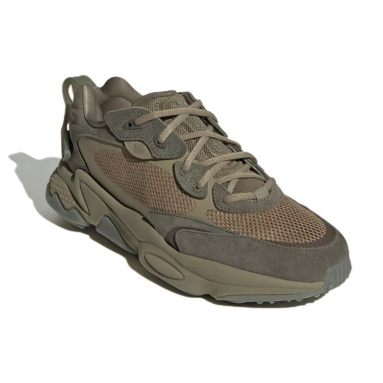 Adidas Originals Ozweego Leather Ozweego Meta Retro Versatile Wear Resistant Shock Absorbing Low Top Lifestyle Casual Shoes Unisex Casual Shoes HQ6328