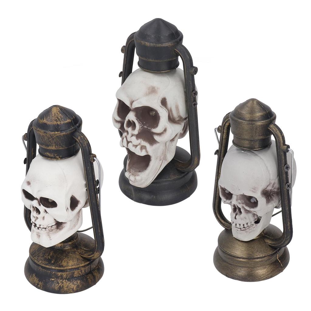 Skull Lantern Halloween Party LED Skull Lamp Hanging Light Decoration Props for Haunted House Bar