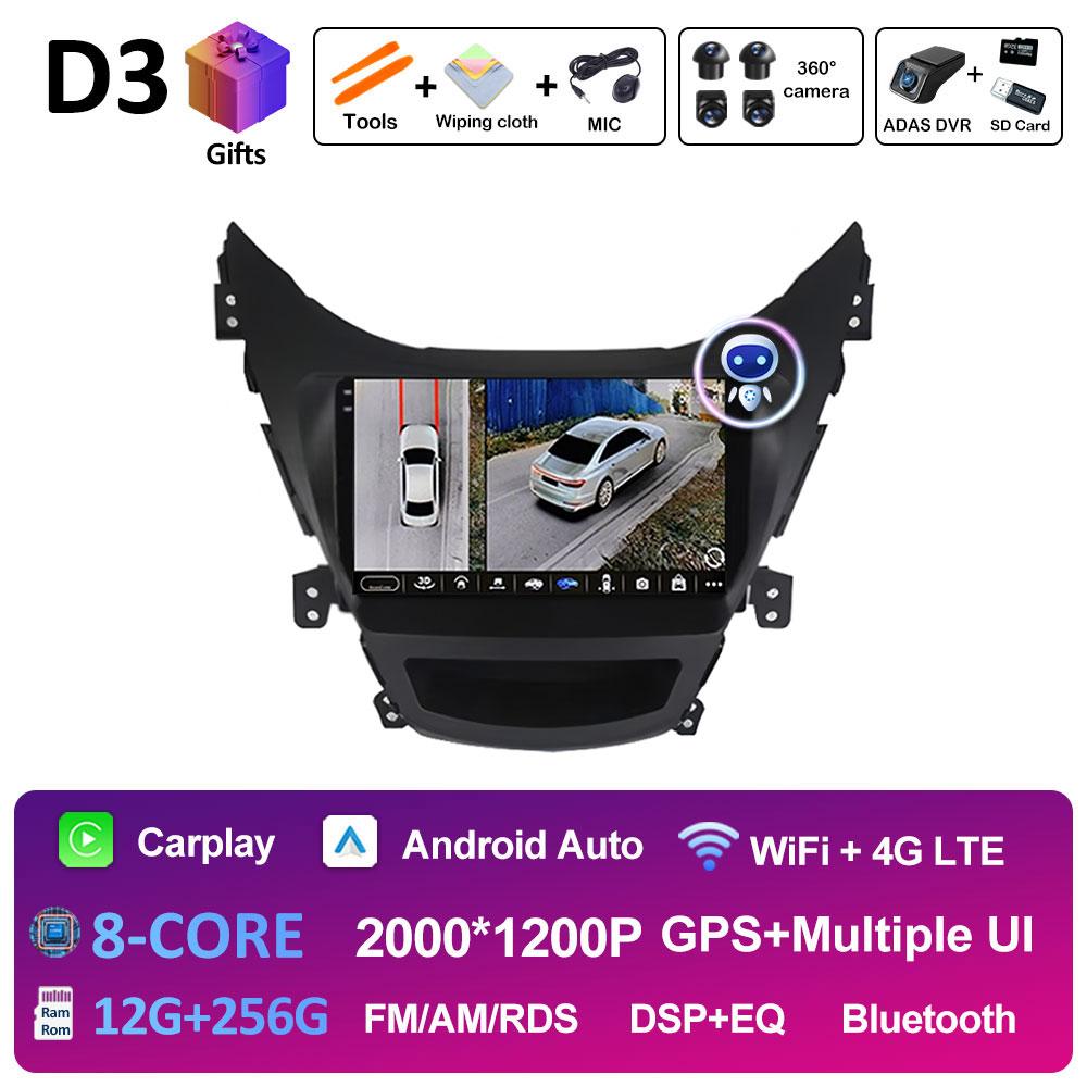 For Hyundai Elantra Avente I35 2011 2012 2013 2014 2015 Cooling Fan Car Video Radio Multimedia Player GPS Navigation Accessories