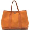 Hermes Garden Party TPM Tote Bag Hand Bag Leather/Canvas Orange