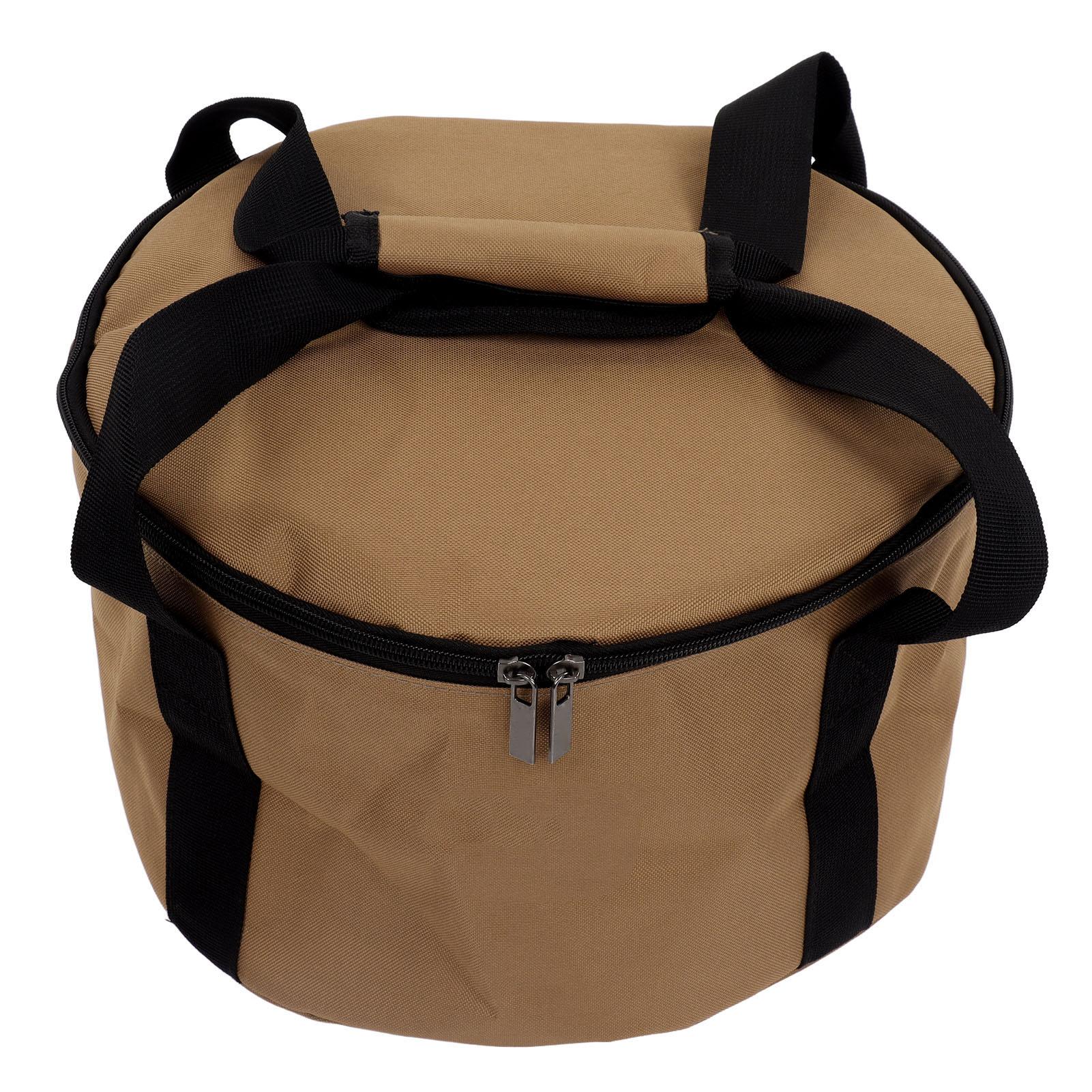 

Сумка для хранения посуды для кемпинга, органайзер для посуды цвета хаки с ручками и ремнями