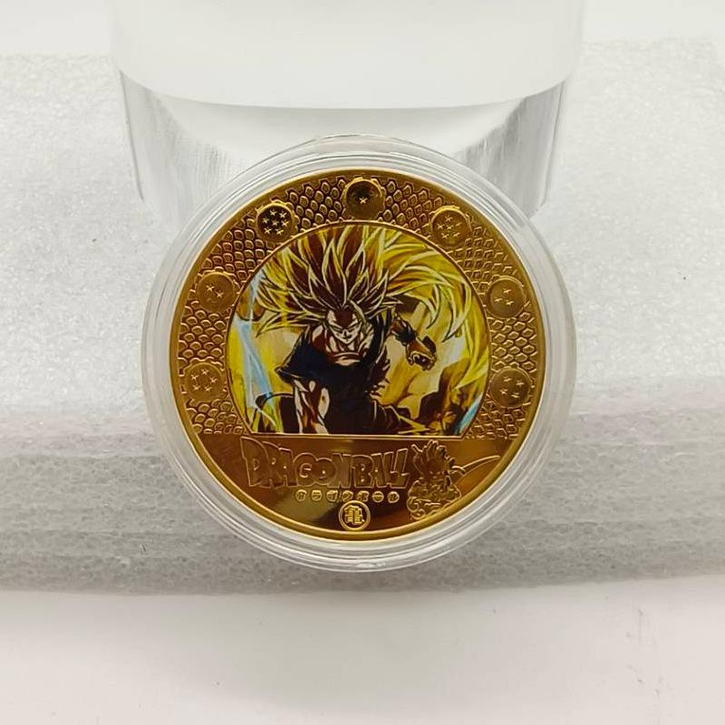 Dragon Ball Commemorative Medal, Colorful, Classic, Anime, Gold Coin, Creative Small Coin, Sun Wukong Coin, Children's Toy, Stocking Stuffers