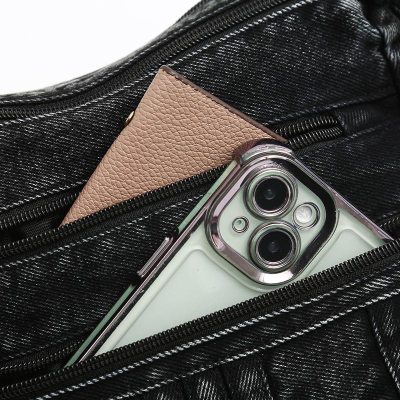 Jeanstasche Damen Große Kapazität Schulter Umhängetasche Mittleren Alters Muttertasche