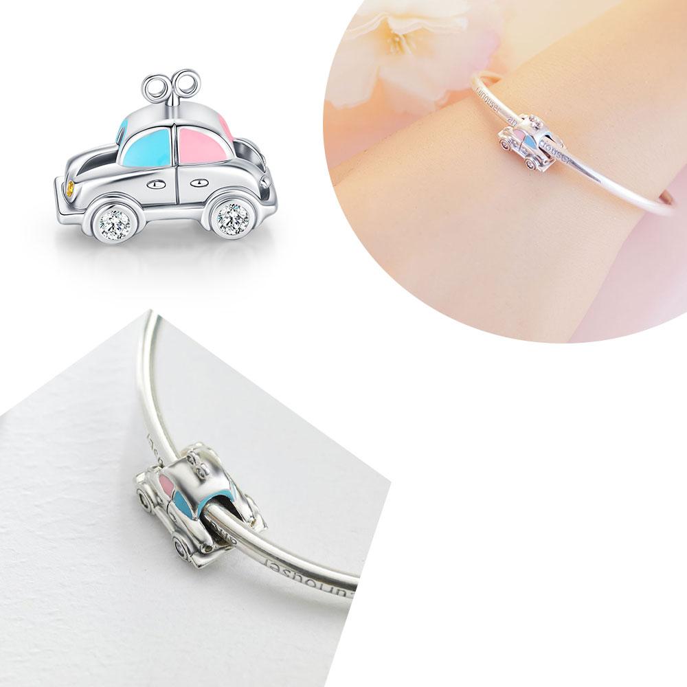Charms for bracelet Silver 925 Bottle Car Bead Classic Jewelry For Women Diy Pendant Love Mother's Day Gift Heart bead Fashion