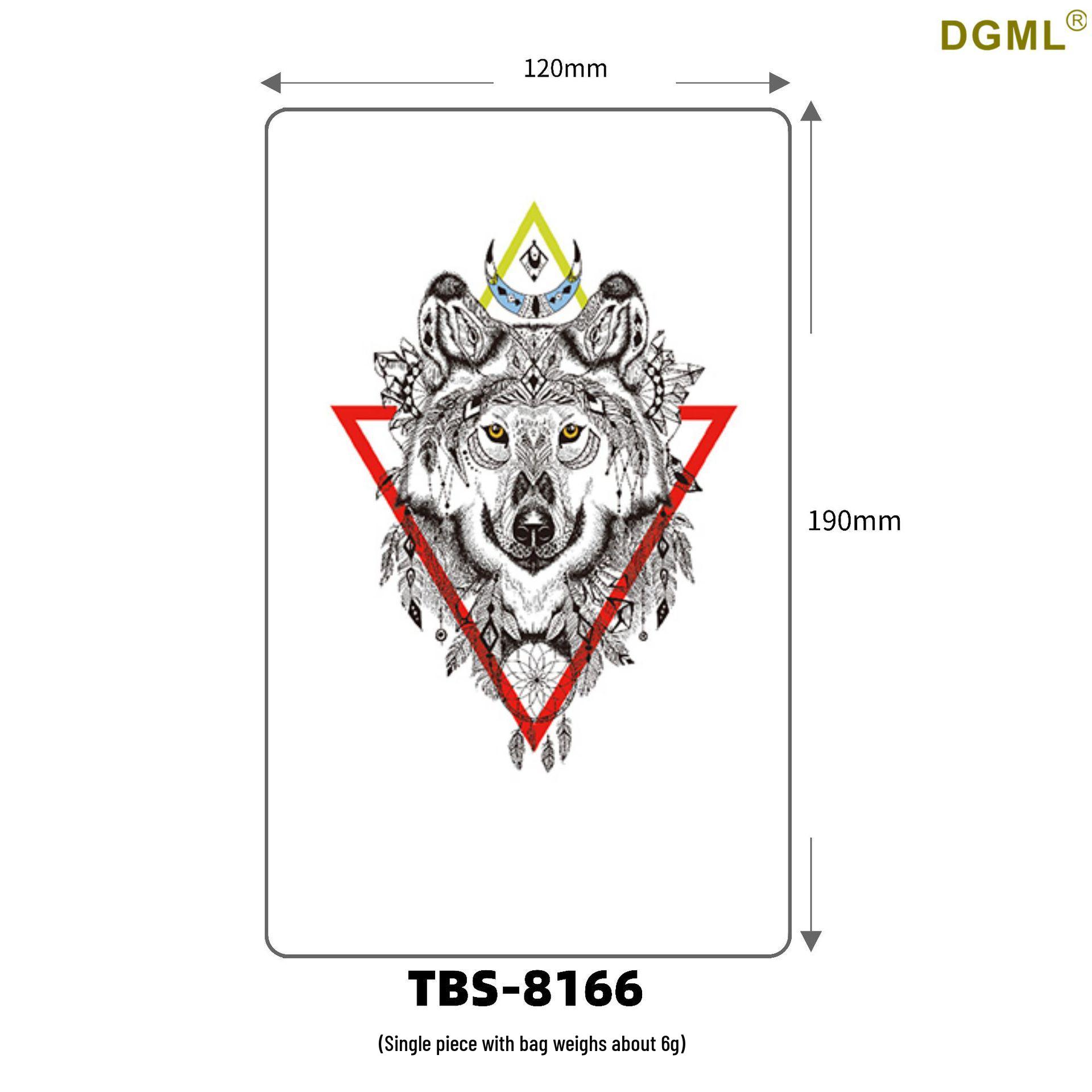 Waterproof Flower & Letters Tattoo Sticker – Cross-border Cartoon Design for Arm & Full Back, European/American Style, Hot Stamping. 19x21cm