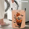 Collapsible Laundry Basket Large Round Waterproof Fabric Hamper Dirty Clothes Storage Bin Toy Organizer with Handles