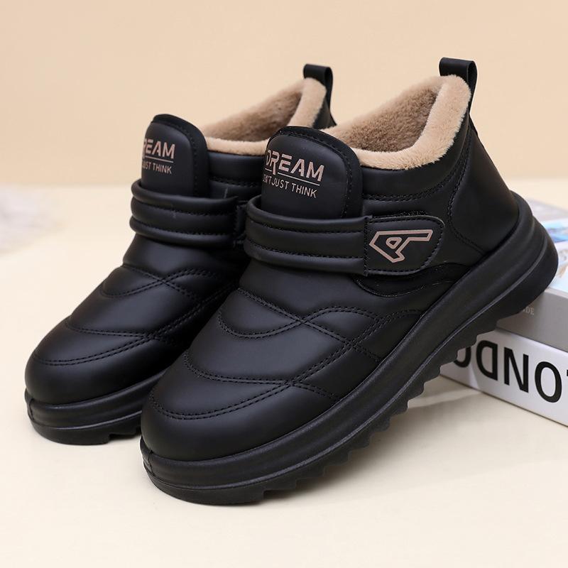 Women's Large Size Soft Sole Winter Warm Non-slip Fur One Snow Boots Padded Lined Ankle Boots Non-slip Hiking Outdoor Sports Cotton Boots