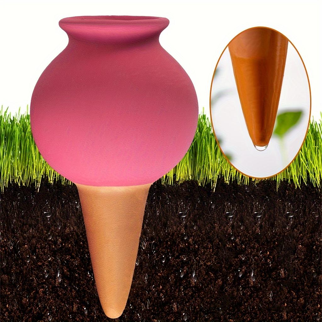 [Colorful Ceramic Watering Devices] 4pcs Colorful Ceramic Plant Watering Devices | Mixed-Color Drip Irrigation System