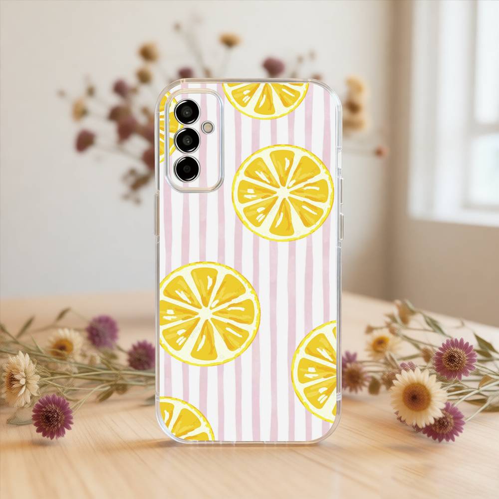 Lemon Phone Case For SamsungA10,12,20,21S,30,31,40,50,51,52,70,71 Transparent Cover