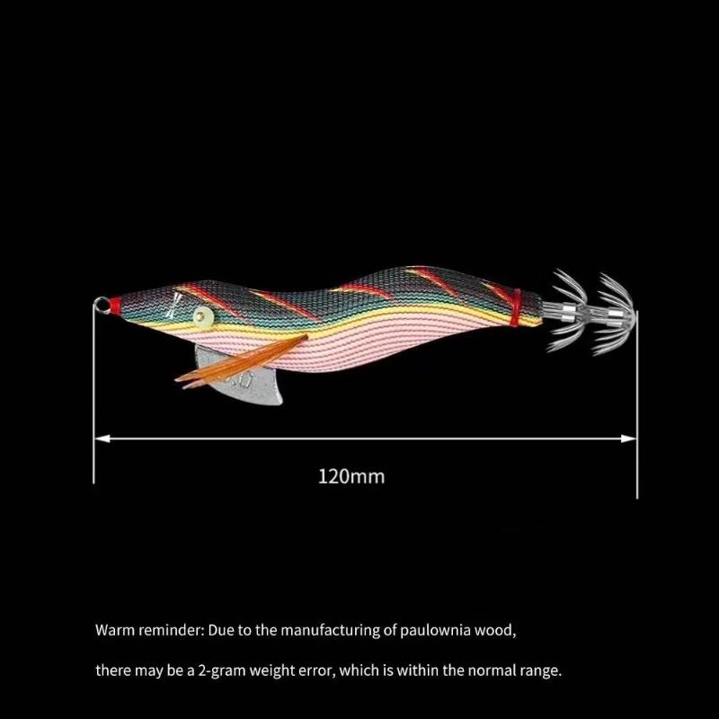 Lead Head Squid Jig Wood Shrimp Lure Uv Luminous Soft Legs Fast Sinking Egi Hook Saltwater Boat Fishing Octopus Bait