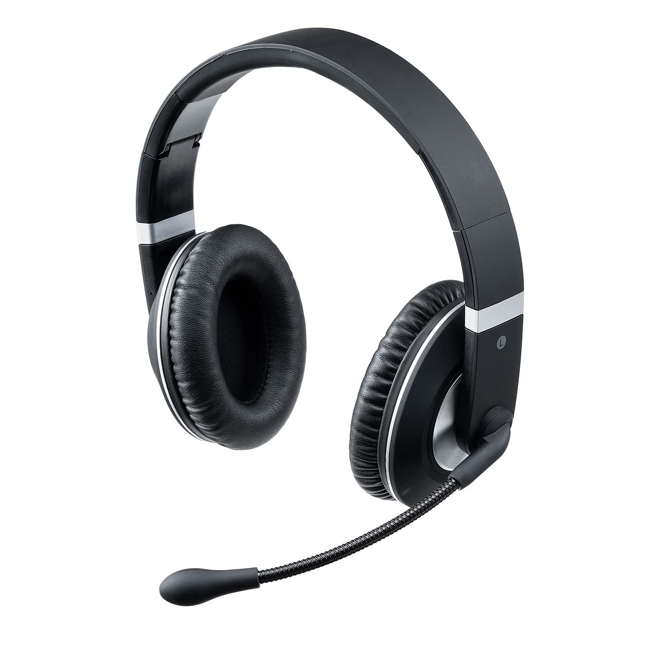 

Sanwa Direct Wireless Bluetooth Headset with Unidirectional Microphone, Foldable, 3.5mm Wired Connection, for Telework and Web Conferencing,