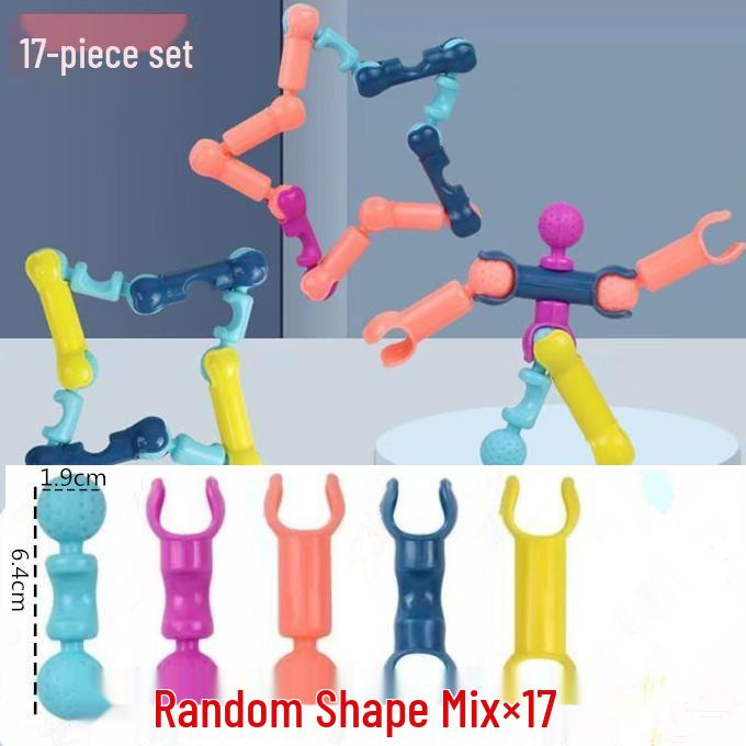 Multifunctional Children's Skeleton Joint Building Blocks: DIY Educational Plug-In Assembly Toys