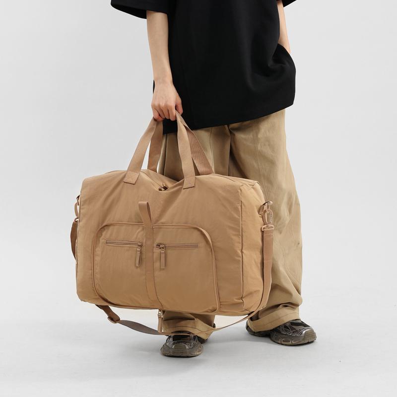 Foldable Gym Yoga Bag Large Storage Outdoor Short Distance Travel Camping Shoulder Crossbody Bags Outing Boarding Trip Handbag