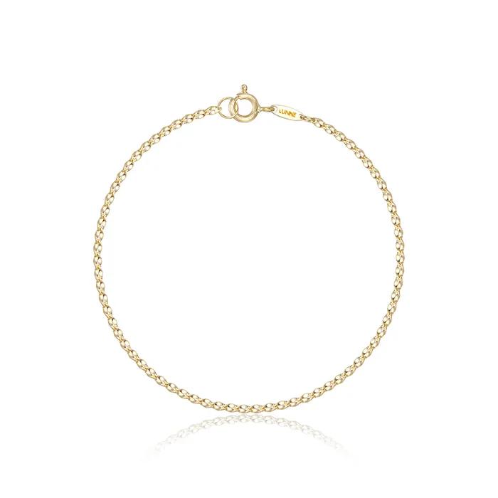 14k Glow 0.3 Chain Bracelet (14K Gold) #BR08